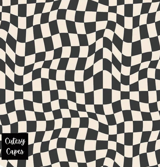Wavy Checkered Cutting Cape