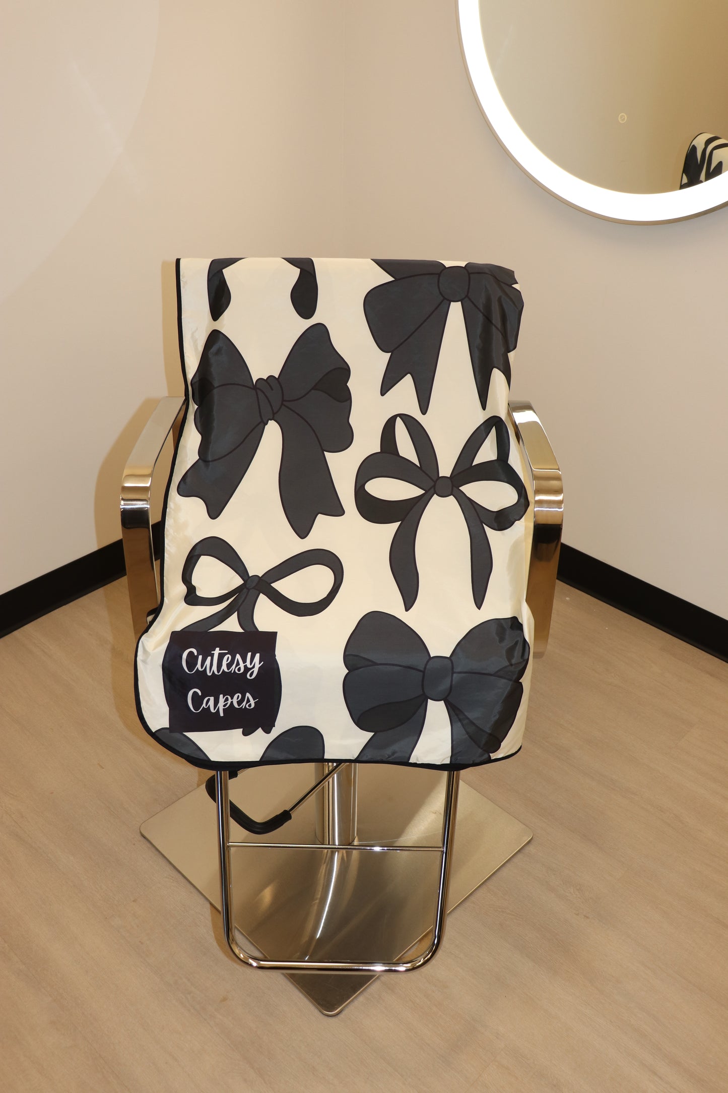 Coquette Black Bows Cutting Cape