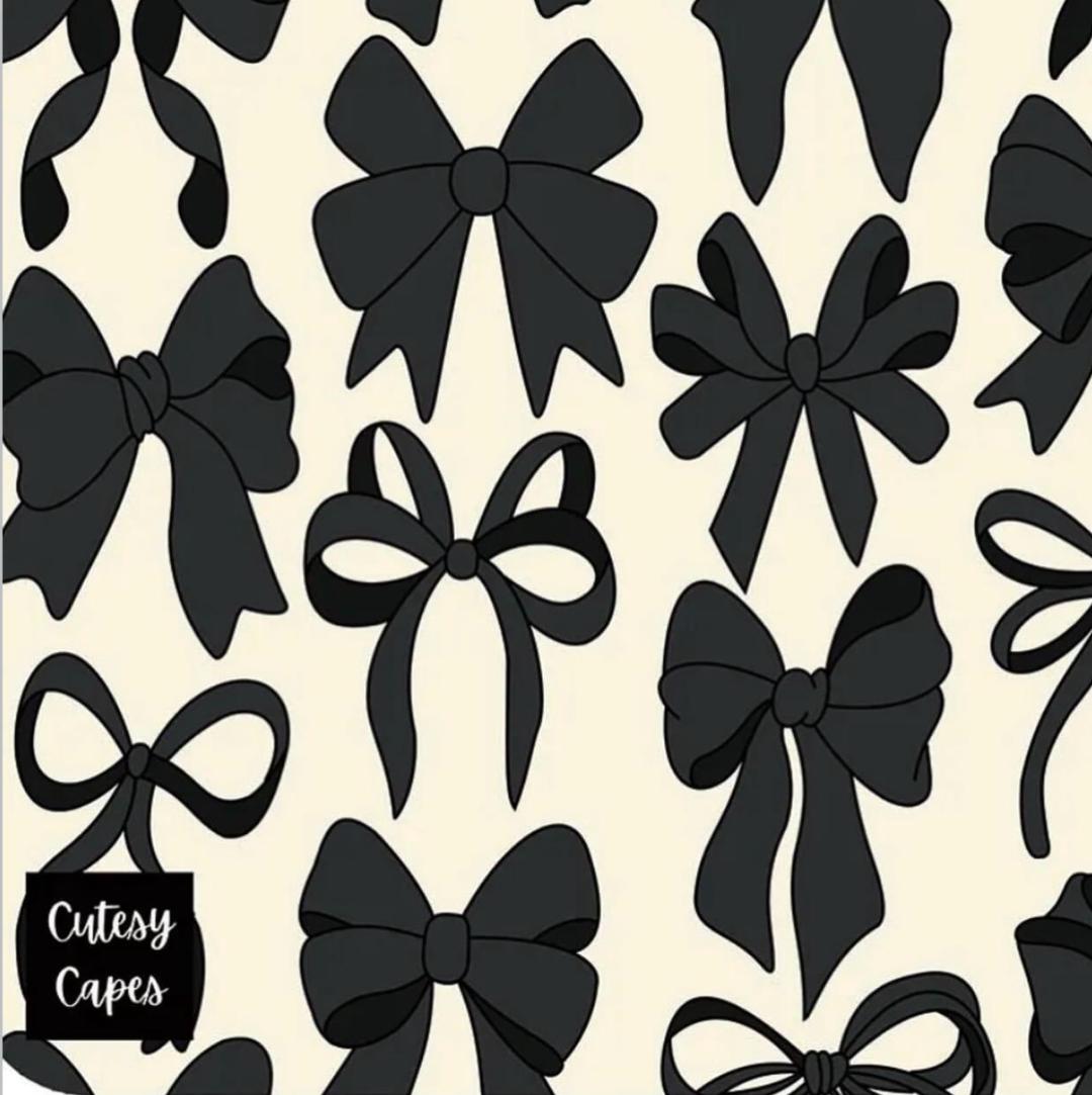 Coquette Black Bows Cutting Cape