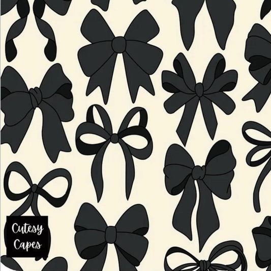 Coquette Black Bows Cutting Cape